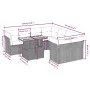 9-piece garden furniture set and gray synthetic rattan cushions by vidaXL, Garden sets - Ref: Foro24-3270724, Price: 569,32 €...