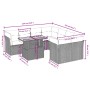 9-teiliges Gartenmöbel-Set und graue synthetische Rattankissen von vidaXL, Gartensets - Ref: Foro24-3270724, Preis: 565,03 €,...