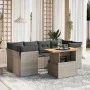 7-piece garden sofa set with gray PE rattan cushions by vidaXL, Garden sets - Ref: Foro24-3270689, Price: 458,71 €, Discount: %