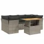 7-piece garden sofa set with gray PE rattan cushions by vidaXL, Garden sets - Ref: Foro24-3270689, Price: 458,71 €, Discount: %