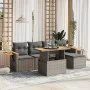 6-piece garden furniture set and gray synthetic rattan cushions by vidaXL, Garden sets - Ref: Foro24-3273496, Price: 388,40 €...
