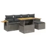 6-piece garden furniture set and gray synthetic rattan cushions by vidaXL, Garden sets - Ref: Foro24-3273496, Price: 388,40 €...