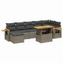 8-teiliges Gartensofa-Set und graue synthetische Rattankissen von vidaXL, Gartensets - Ref: Foro24-3273629, Preis: 510,32 €, ...