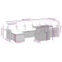 8-teiliges Gartensofa-Set und graue synthetische Rattankissen von vidaXL, Gartensets - Ref: Foro24-3273629, Preis: 510,32 €, ...