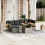 7-piece garden sofa set with gray PE rattan cushions by vidaXL, Garden sets - Ref: Foro24-3273622, Price: 459,32 €, Discount: %