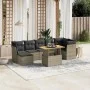 Set de sofás de jardín 8 pzas y cojines ratán sintético gris de vidaXL, Conjuntos de jardín - Ref: Foro24-3275489, Precio: 49...