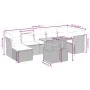 8-teiliges Gartensofa-Set und graue synthetische Rattankissen von vidaXL, Gartensets - Ref: Foro24-3275489, Preis: 494,83 €, ...