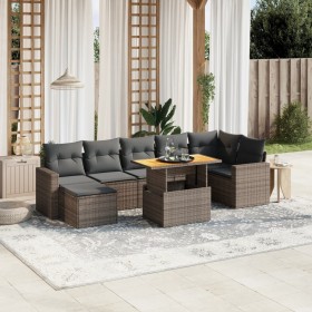 8-piece garden sofa set and gray synthetic rattan cushions by vidaXL, Garden sets - Ref: Foro24-3275601, Price: 500,40 €, Dis...