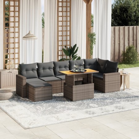 8-piece garden sofa set and gray synthetic rattan cushions by vidaXL, Garden sets - Ref: Foro24-3275601, Price: 500,40 €, Dis...