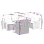 Garden sofa set with cushions 6 pieces beige synthetic rattan by vidaXL, Garden sets - Ref: Foro24-3273951, Price: 419,52 €, ...