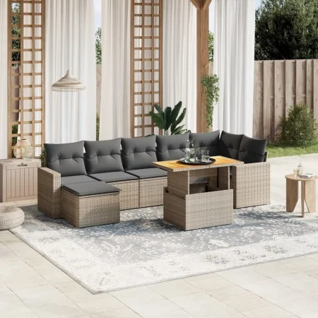 8-piece garden sofa set and gray synthetic rattan cushions by vidaXL, Garden sets - Ref: Foro24-3271424, Price: 504,73 €, Dis...