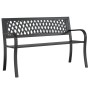 Black steel garden bench 120 cm by vidaXL, garden benches - Ref: Foro24-366541, Price: 123,59 €, Discount: %
