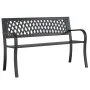Gartenbank aus schwarzem Stahl, 120 cm von vidaXL, Gartenbänke - Ref: Foro24-366541, Preis: 111,74 €, Rabatt: %