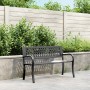 Black steel garden bench 120 cm by vidaXL, garden benches - Ref: Foro24-366541, Price: 123,59 €, Discount: %