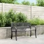 Gartenbank aus schwarzem Stahl, 120 cm von vidaXL, Gartenbänke - Ref: Foro24-366541, Preis: 111,74 €, Rabatt: %