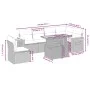 7-piece garden sofa set with gray PE rattan cushions by vidaXL, Garden sets - Ref: Foro24-3273545, Price: 468,68 €, Discount: %
