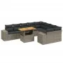10-piece garden sofa set with gray synthetic rattan cushions by vidaXL, Garden sets - Ref: Foro24-3272796, Price: 656,53 €, D...