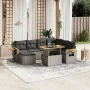 Set de sofás de jardín 8 pzas y cojines ratán sintético gris de vidaXL, Conjuntos de jardín - Ref: Foro24-3273636, Precio: 51...