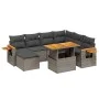 Set de sofás de jardín 8 pzas y cojines ratán sintético gris de vidaXL, Conjuntos de jardín - Ref: Foro24-3273636, Precio: 51...