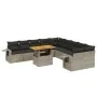 11-teilige Gartensofagarnitur und graue synthetische Rattankissen von vidaXL, Gartensets - Ref: Foro24-3271949, Preis: 685,48...