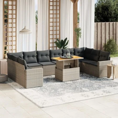 11-piece garden sofa set and gray synthetic rattan cushions by vidaXL, Garden sets - Ref: Foro24-3271487, Price: 681,06 €, Di...