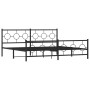 Estructura de cama cabecero y estribo metal negro 200x200 cm de vidaXL, Camas y somieres - Ref: Foro24-376251, Precio: 174,83...
