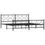 Estructura de cama cabecero y estribo metal negro 200x200 cm de vidaXL, Camas y somieres - Ref: Foro24-376251, Precio: 171,67...