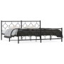 Estructura de cama cabecero y estribo metal negro 200x200 cm de vidaXL, Camas y somieres - Ref: Foro24-376251, Precio: 174,83...