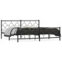 Estructura de cama cabecero y estribo metal negro 200x200 cm de vidaXL, Camas y somieres - Ref: Foro24-376251, Precio: 171,67...
