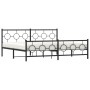 Estructura de cama cabecero y estribo metal negro 200x200 cm de vidaXL, Camas y somieres - Ref: Foro24-376251, Precio: 174,83...