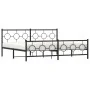 Estructura de cama cabecero y estribo metal negro 200x200 cm de vidaXL, Camas y somieres - Ref: Foro24-376251, Precio: 171,67...