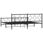 Estructura de cama cabecero y estribo metal negro 200x200 cm de vidaXL, Camas y somieres - Ref: Foro24-376251, Precio: 171,67...