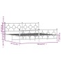 Estructura de cama cabecero y estribo metal negro 200x200 cm de vidaXL, Camas y somieres - Ref: Foro24-376251, Precio: 174,83...