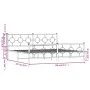 Estructura de cama cabecero y estribo metal negro 200x200 cm de vidaXL, Camas y somieres - Ref: Foro24-376251, Precio: 171,67...