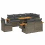 9-piece garden furniture set and gray synthetic rattan cushions by vidaXL, Garden sets - Ref: Foro24-3273615, Price: 634,12 €...