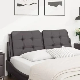 Gray synthetic leather padded bed headboard 140 cm by vidaXL, Headboards and footboards - Ref: Foro24-374862, Price: 41,85 €,...