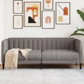 2 seater sofa taupe gray fabric by vidaXL, Sofas - Ref: Foro24-372609, Price: 222,28 €, Discount: %