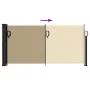 Beige retractable side awning 100x500 cm by vidaXL, Umbrellas - Ref: Foro24-4004390, Price: 90,65 €, Discount: %