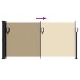 Toldo lateral retráctil beige 100x500 cm de vidaXL, Sombrillas - Ref: Foro24-4004390, Precio: 95,40 €, Descuento: %