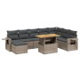 9-teiliges Gartenmöbel-Set und graue synthetische Rattankissen von vidaXL, Gartensets - Ref: Foro24-3271893, Preis: 565,65 €,...