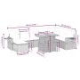 9-teiliges Gartenmöbel-Set und graue synthetische Rattankissen von vidaXL, Gartensets - Ref: Foro24-3271893, Preis: 564,88 €,...