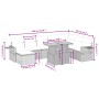 9-teiliges Gartenmöbel-Set und graue synthetische Rattankissen von vidaXL, Gartensets - Ref: Foro24-3271893, Preis: 565,65 €,...
