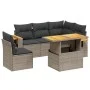 6-teiliges Gartenmöbel-Set und graue synthetische Rattankissen von vidaXL, Gartensets - Ref: Foro24-3273524, Preis: 418,85 €,...