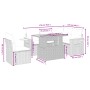 6-teiliges Gartenmöbel-Set und graue synthetische Rattankissen von vidaXL, Gartensets - Ref: Foro24-3273524, Preis: 411,22 €,...