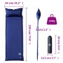 Self-inflating camping mattress with pillow 1 person blue by vidaXL, Air mattresses - Ref: Foro24-4007127, Price: 36,63 €, Di...