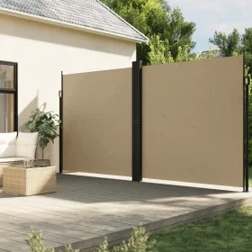 Beige retractable side awning 200x600 cm by vidaXL, Umbrellas - Ref: Foro24-4004660, Price: 157,18 €, Discount: %