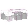 7-piece garden sofa set with gray PE rattan cushions by vidaXL, Garden sets - Ref: Foro24-3272740, Price: 474,21 €, Discount: %