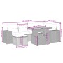 Set de sofás de jardín 7 piezas con cojines ratán PE gris de vidaXL, Conjuntos de jardín - Ref: Foro24-3272740, Precio: 458,7...