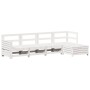 Gartensofa-Set 5-teilig aus massivem weißem Kiefernholz von vidaXL, Gartensets - Ref: Foro24-3250829, Preis: 370,91 €, Rabatt: %