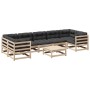 8-piece garden sofa set with solid pine wood cushions by vidaXL, Garden sets - Ref: Foro24-3299335, Price: 730,16 €, Discount: %